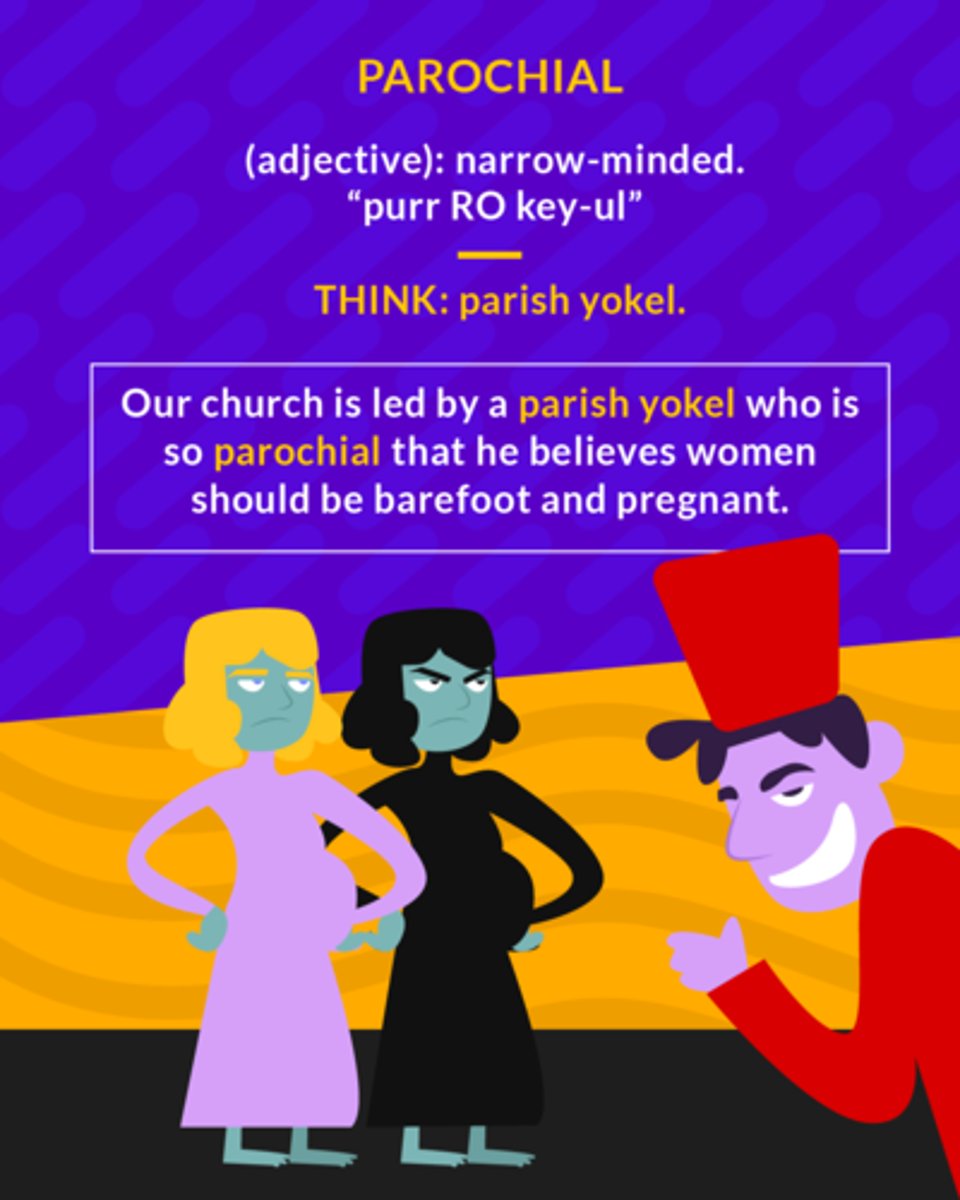<p>(adj.) narrow-minded</p>