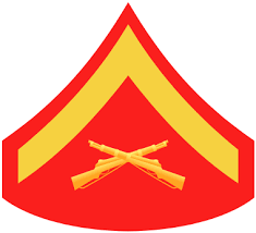 1 chevron with cross rifles