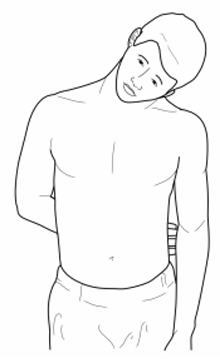 <p>Self-Stretching: on R/L Upper Trapezius x 15 sh x 10 reps x 1 set to develop balance in length and strength of shoulder girdle muscles</p>