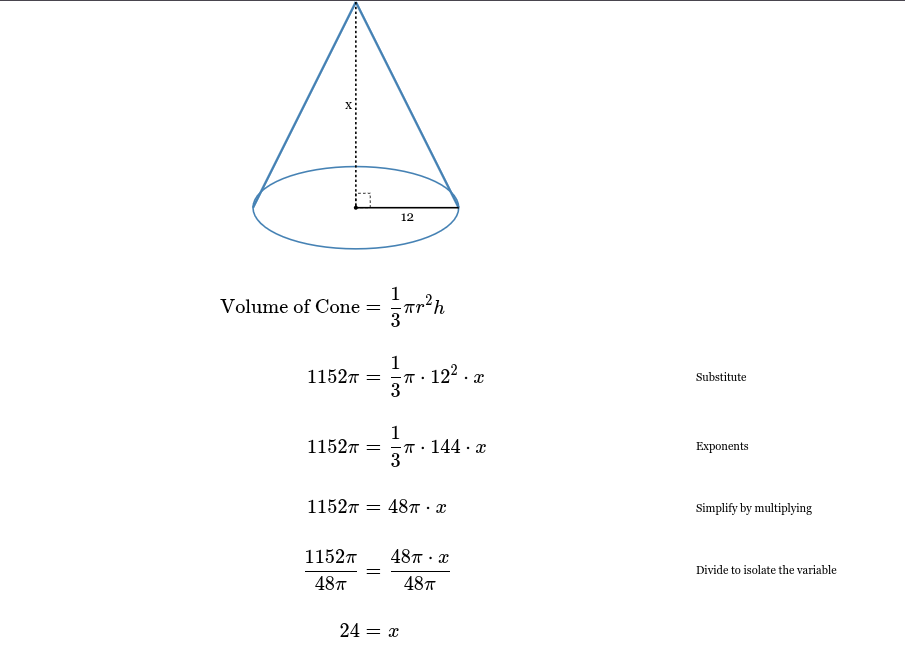 <p>x = 24</p>
