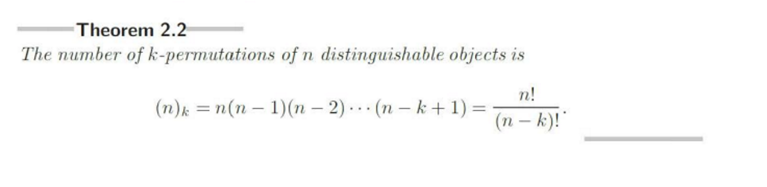 <p>Order matters, no replacement. npr on calculator</p>