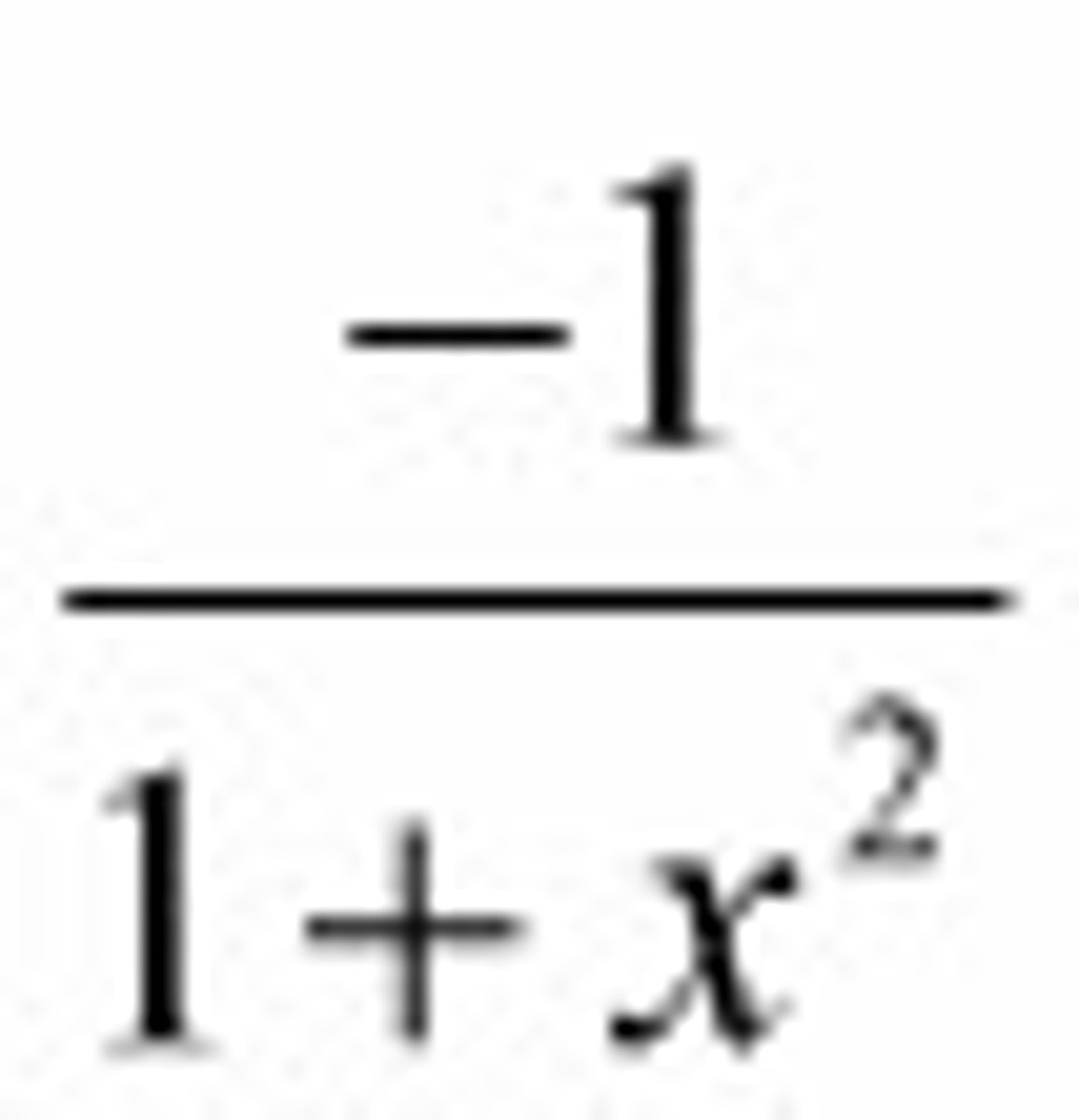 <p>1/(1+x^2)</p>