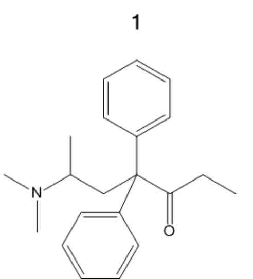 <p><span style="color: rgb(0, 0, 0)">Structure 1 is methadone, a drug commonly used in the treatment of heroin addiction.</span></p>