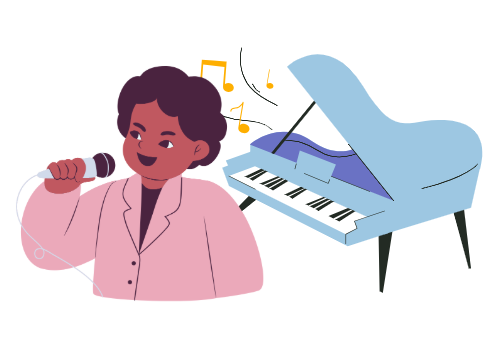 <p>un cantante/una cantante</p>
