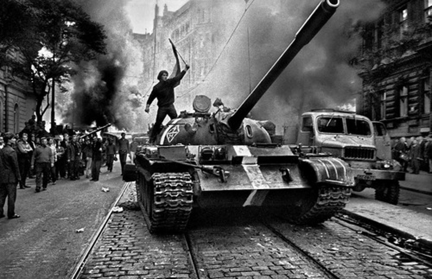 <p>Reform movement in Czechoslovakia crushed by Soviet forces; highlighted limits of liberalization in the Eastern Bloc.</p>