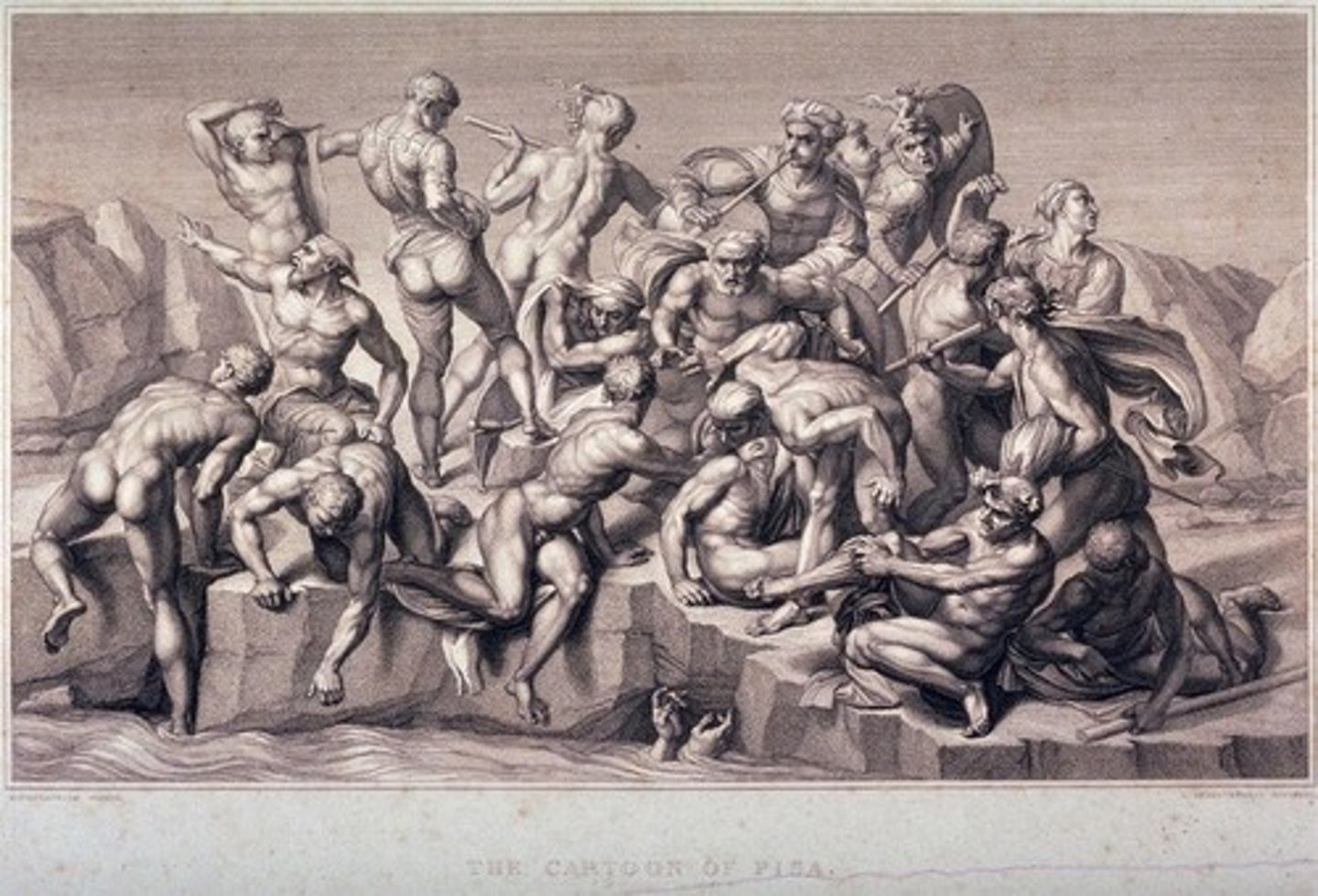 <p>This is a bunch of naked men taking a bath during battle</p><p>He found the only scene in which a bunch of men would be naked together during a war</p>