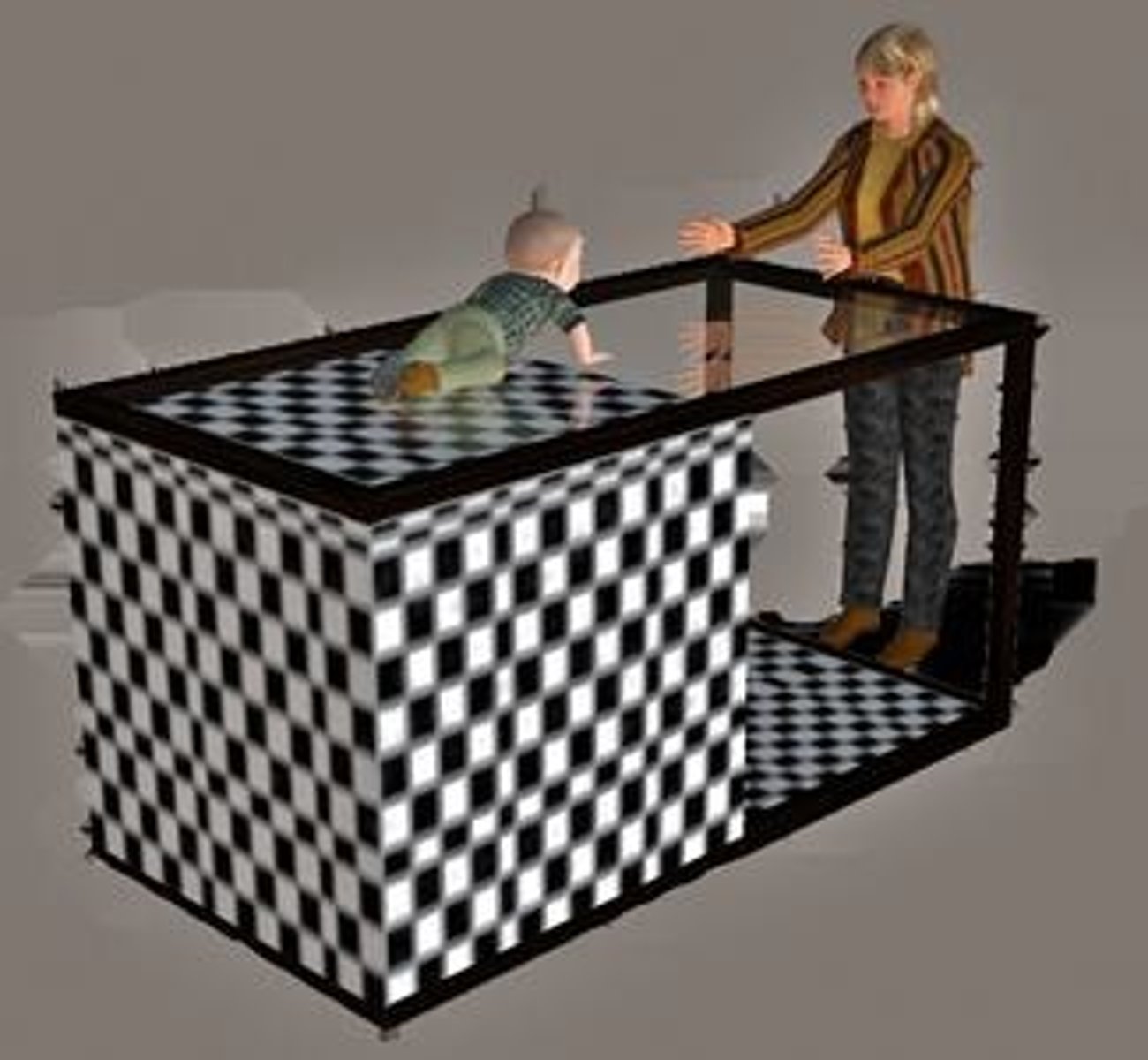 <p>It shows that infants avoid drop-offs once they begin crawling, indicating depth perception.</p>