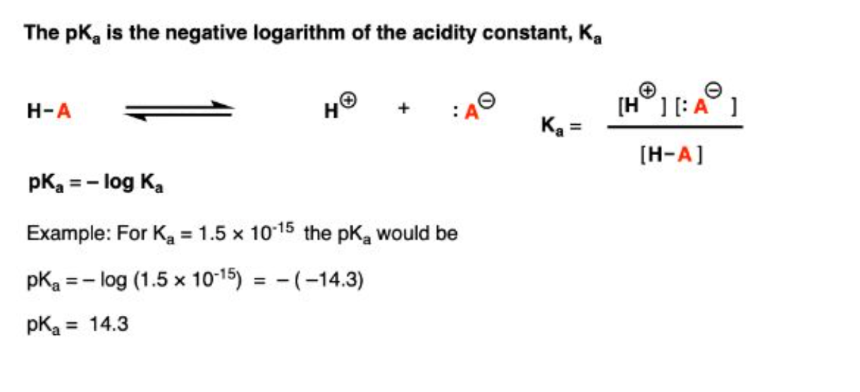 <p><span>pKa is&nbsp;a measurement of a molecule's acidity or basicity, and how likely it is to keep a proton at its ionization center.&nbsp;It's calculated as the negative base-10 logarithm of the acid dissociation constant (Ka)<br></span></p>