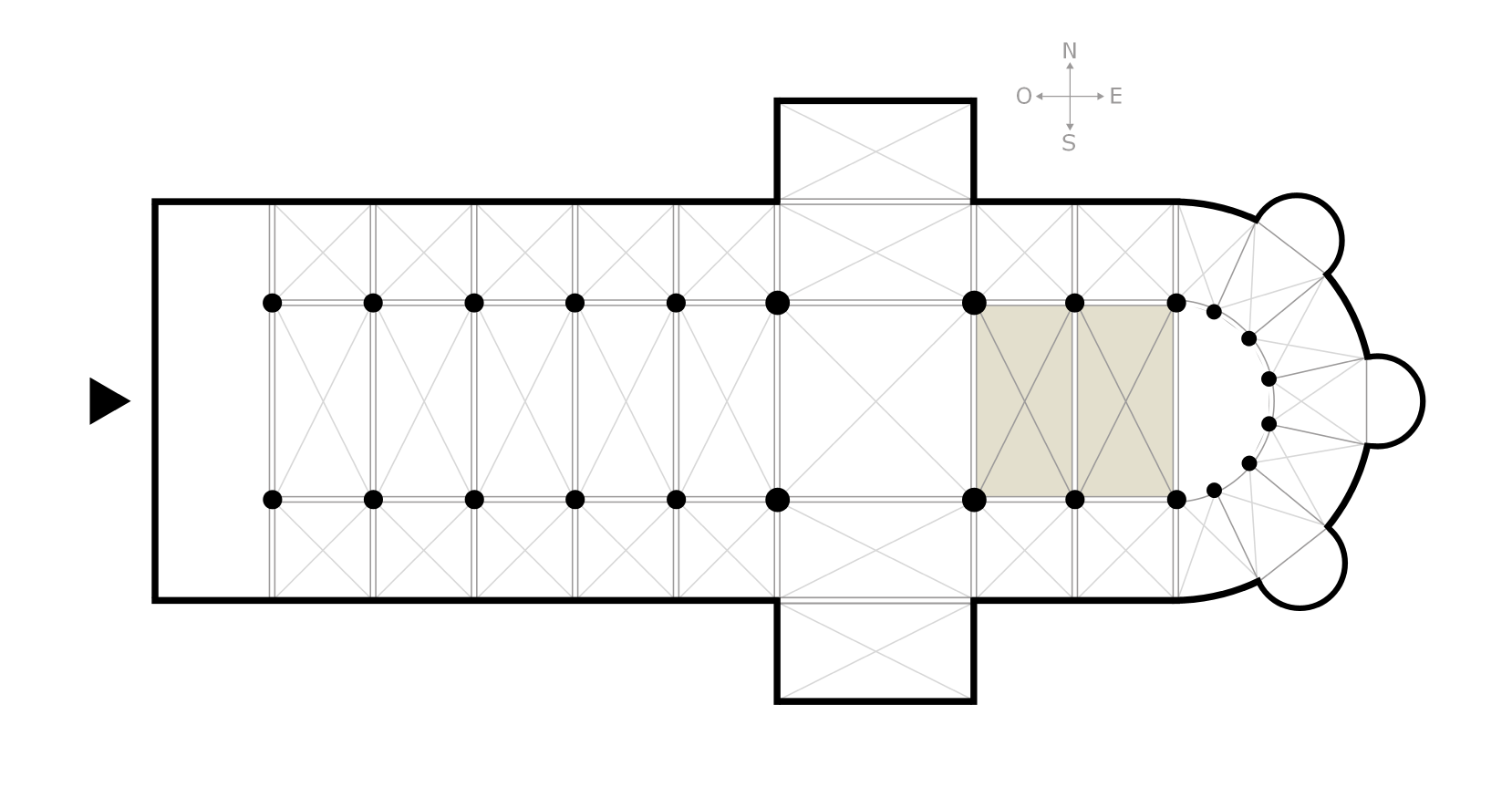 <p>The section of a Christian church reserved for the clergy, monks, or nuns, located in the chancel, between the <span>nave</span> and the altar</p>