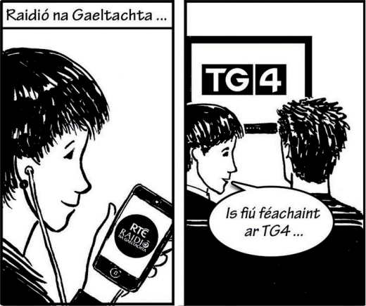 <p>Eisteann marie le raidió Gaelige</p>