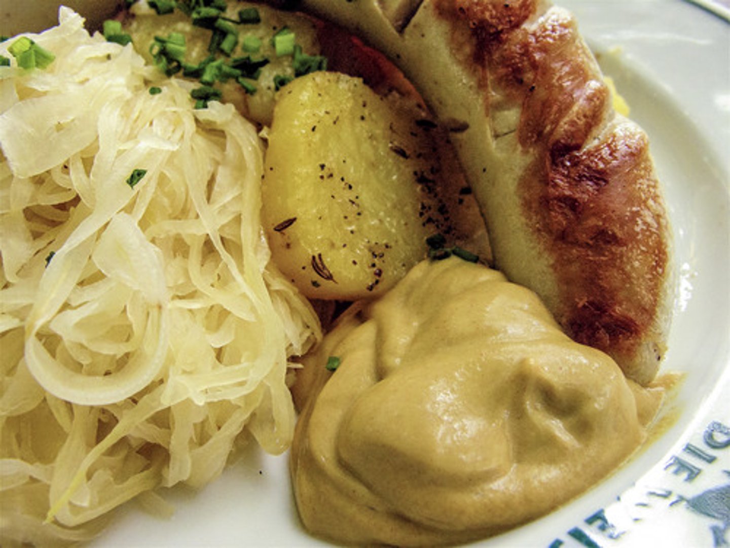 <p>with mustard</p>