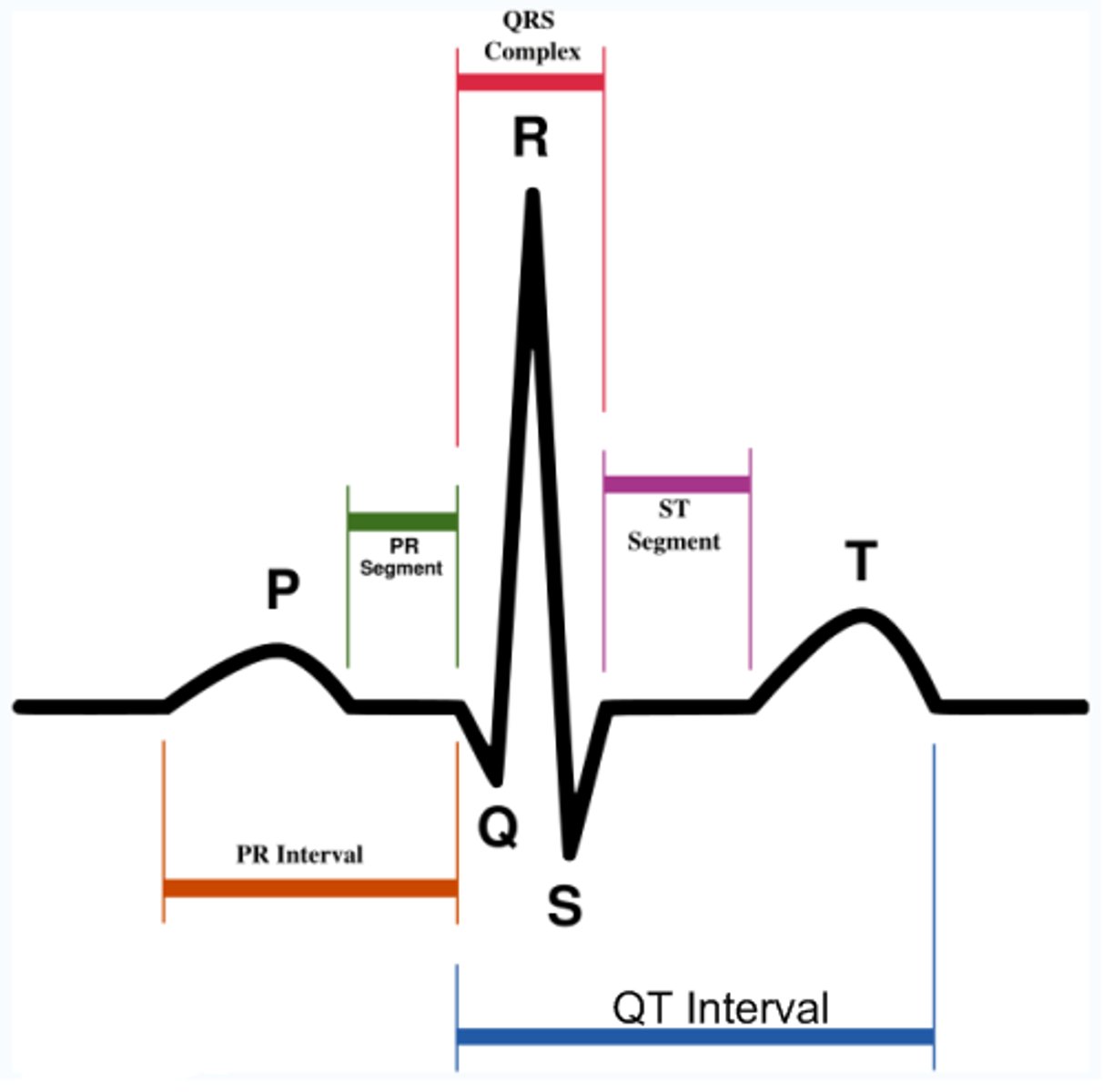 <p>________interval is the time the impulse takes to move through the atria and the AV node.</p><p>It begins at the P wave to the next deflection on the baseline (beginning of QRS)</p>