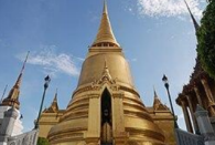 <p>a traditional stupa covered with gold mosaic tiles imported from Italy</p>