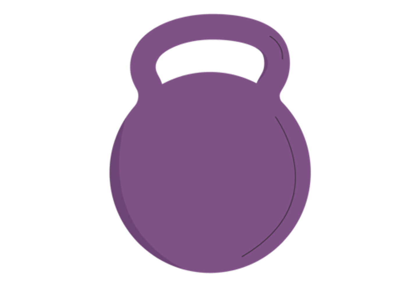 <p>a large cast-iron ball-shaped weight with a single handle</p>