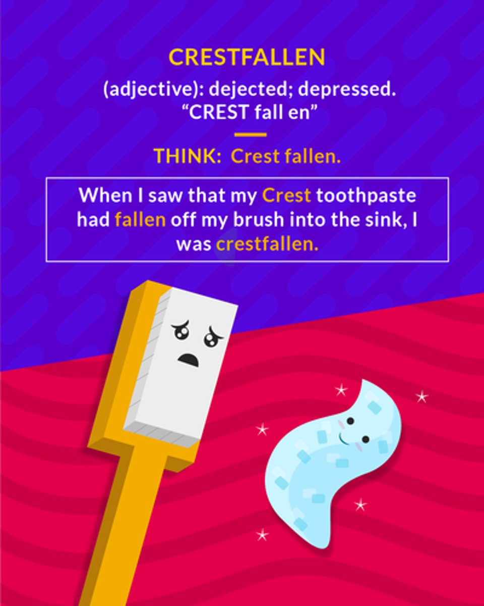 <p>discouraged, dejected, downcast</p><p>(adj.) depressed</p>