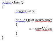 <p>Consider the following class definition:<br><br>If q1 and q2 are objects of Q, then q1.equals(q2)</p>