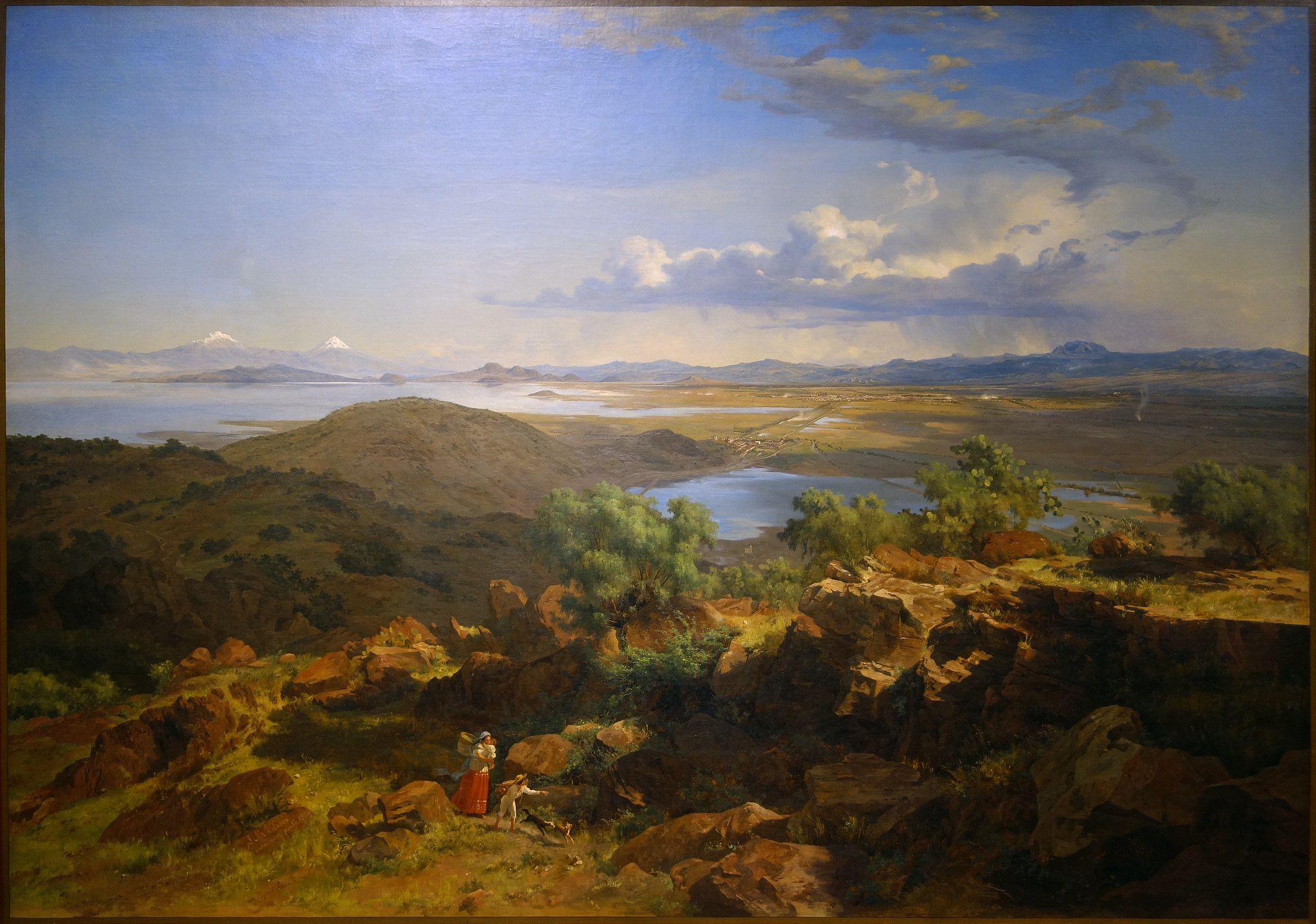<p><strong>Form:</strong></p><p><strong>-</strong>Changes:</p><p>-Continuities:</p><p></p><p><strong>Function:</strong></p><p><strong>-</strong>Changes: Part of Lopez de Santa Anna’s effort to reestablish the art academy after its neglect when Mexico became independent. Creates national pride/identity of an independent nation with Romantic qualities </p><p>-Continuities:</p><p></p><p><strong>Content:</strong></p><p><strong>-</strong>Changes: </p><p>-Continuities: Figures from the city wear indigenous garments but are located in the countryside: German subject called pastoral idylls which reflects the difficult socioeconomic relationship between people and their ancestral land (where poetic harmony and daily life unite) ← Change.</p><p>-Snowcapped volcanoes: Popocatepatl and Iztaceinuatl which are part of the preconquest mythology of 2 illfated Aztec lovers </p><p></p><p><strong>Context: Romantic</strong></p><p><strong>-</strong>Velasco was interested in painting the local landscape accurately/descriptively to create a sense of pride in Mexico’s past, present, and future.</p><p><strong>-</strong>Changes: Hill of Tepeyac: artist grew up here and the location where the Virgin of Guadalupe appeared to Juan Diego in 1531. </p><p>-Mexican independence after the Mexican war of Independence in 1821: industrialization effects: dust kicked up by machines in the background </p><p>-Velasco background: Academy of San Carlos was the first art school established in the Americas (Mexico City) modeled off an academy in Madrid was he studied the pure landscape concept by an Italian professor ← <strong>Change </strong></p><p>-Continuities: Lake Texcoco: where Tenochtitlan was founded (to the right of it lies Mexico City where you can see the main cathedral)</p>