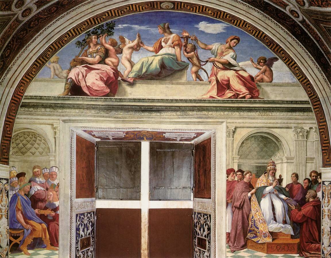 <p><strong>Law (Justice Wall)</strong></p><p>1509-1510</p><p>Fresco</p><p>Vatican, Rome</p><p></p>