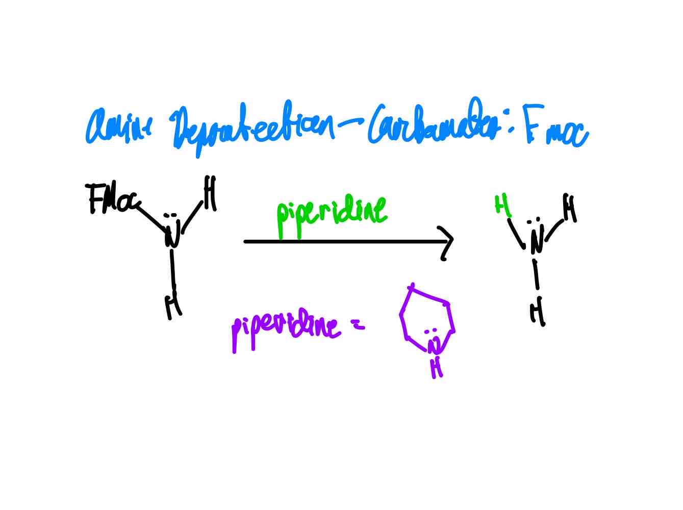 <p>*Piperidine.</p>