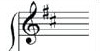 <p>2 sharps (F#, C#)</p>