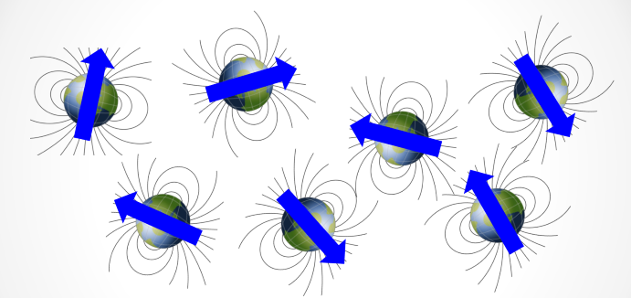 <p>Yes, protons do have a direction, which is random in the absence of an external magnetic field. </p>