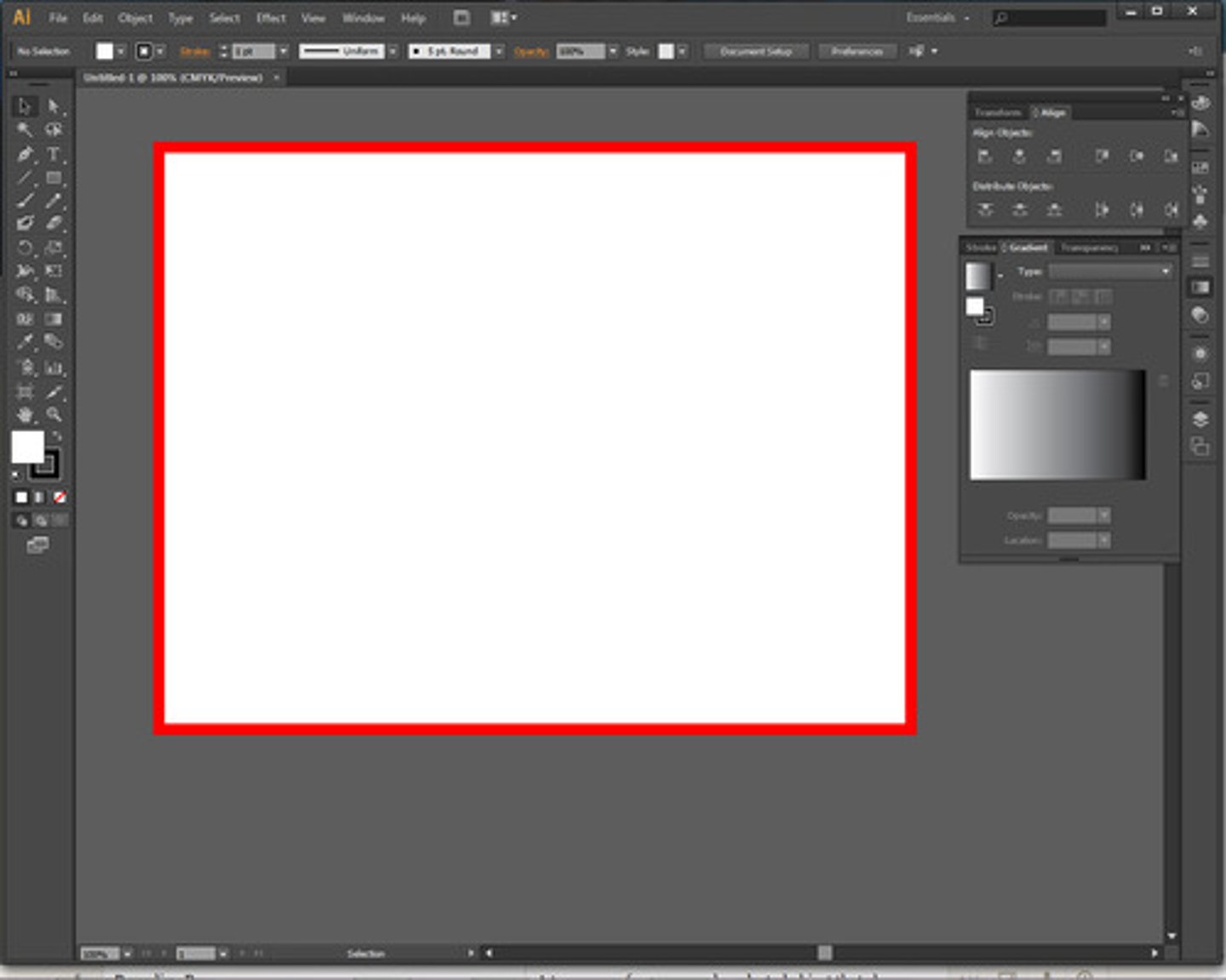 <p>An area for artwork to be worked on that can be printed or exported in InDesign CC 2015.</p>