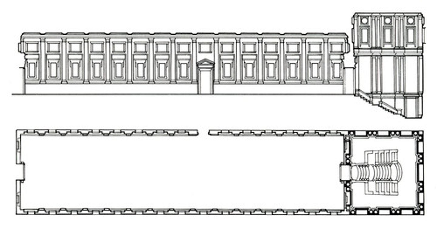 <p>complete challenge to Renaissance rules of order, proportion, and use of historic elements; goal = to heighten physical experience of moving through space; Michelangelo essentially manipulated classical architecture as elements in gigantic sculpture</p>