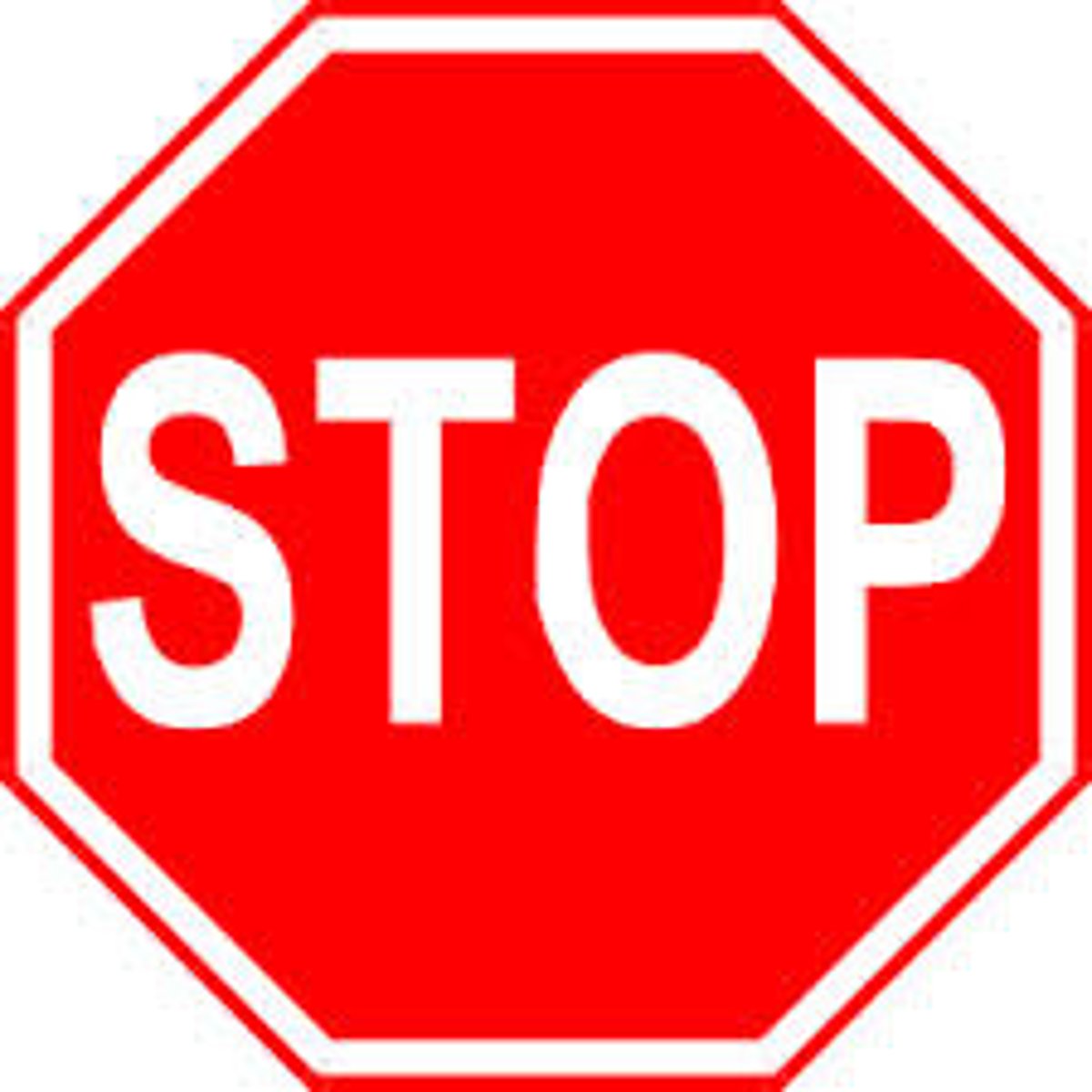 <p>A red-and-white regulatory traffic sign. This is the only octagonal (8-sided) traffic sign, you can easily recognize it by both shape and color.</p>