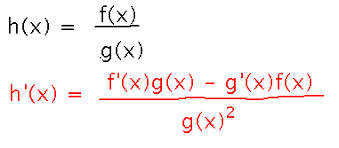 <p><span>(g(x)*f’(x) - f(x)*g’(x)) / (g(x))</span><sup>2</sup></p>