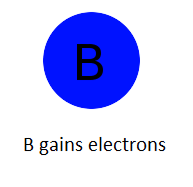 <p>compound that gains electrons in a reaction</p>