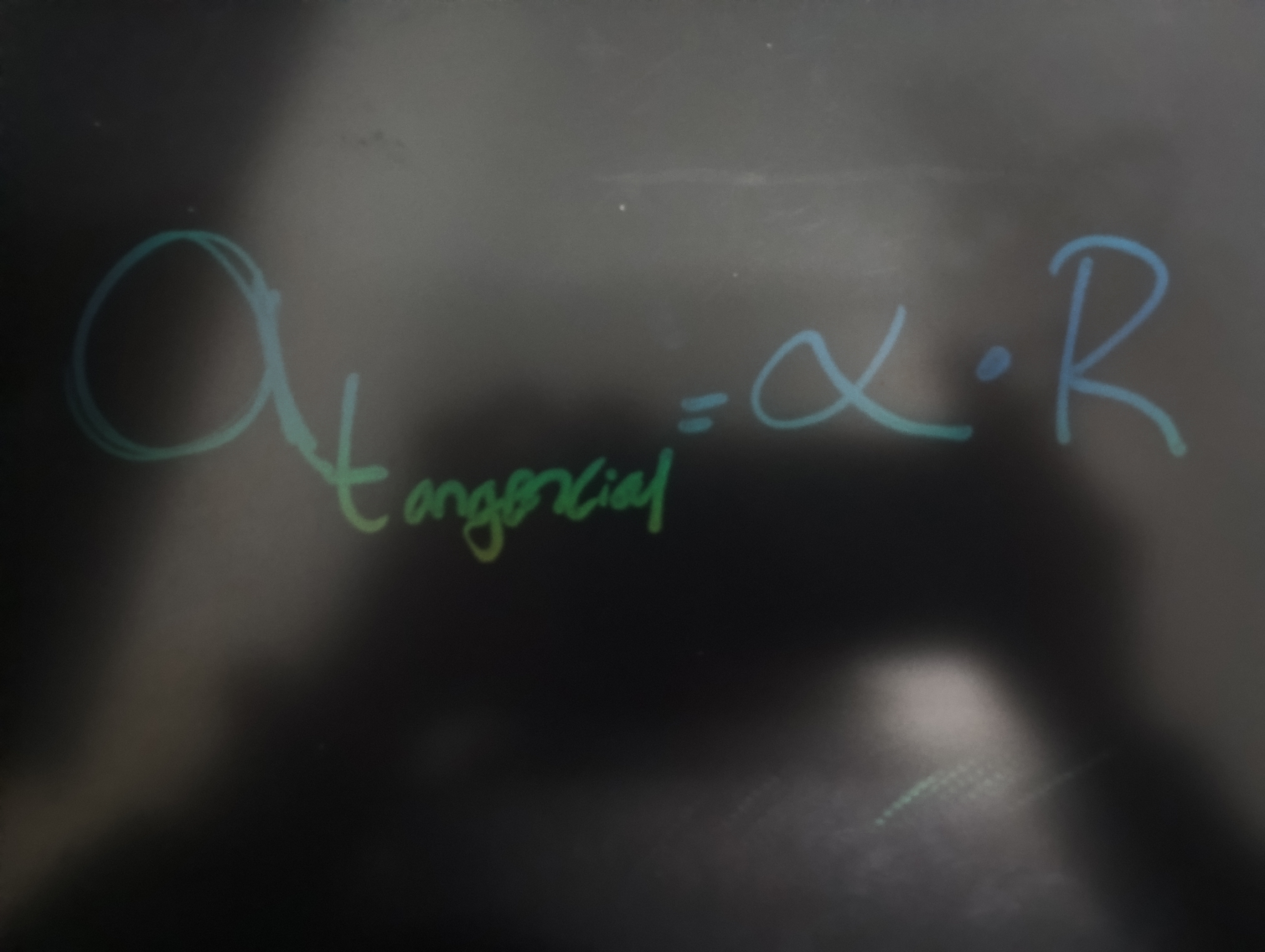 <p>At = angulo × R</p>