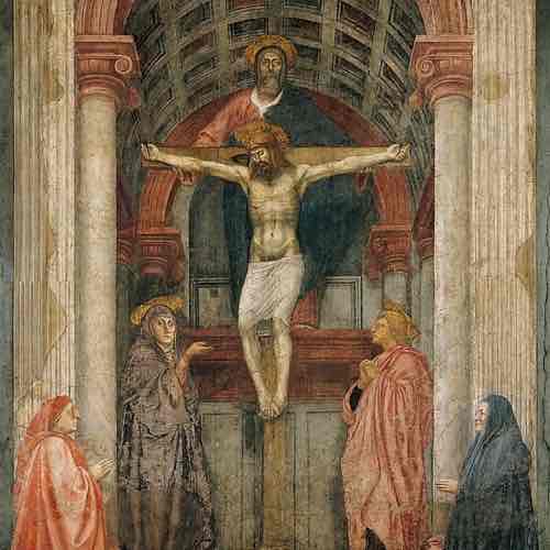 <p><em>The Holy Trinity 1472 Fresco</em></p>