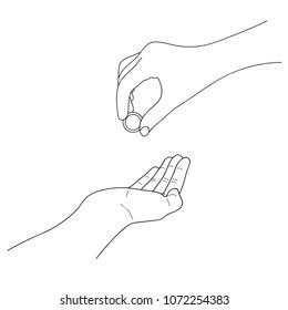 <p>I gave</p><p><em>I gave money.</em></p>