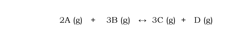<p>What would happen to the position of equilibrium if A is added to the reaction below?</p>