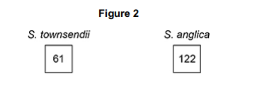 <p>Name the type of mutation that changed the number of chromosomes in S. townsendii to produce S. anglica. Explain your answer. (3 marks)</p>