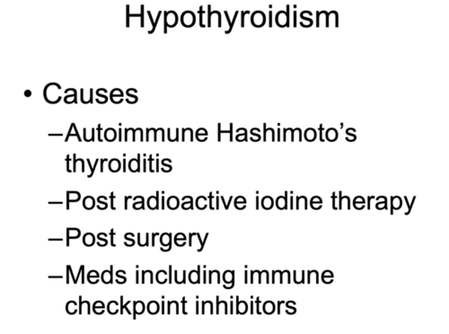 <p>hypothyroidism</p>
