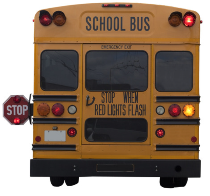 <p> Responsible Driving: Should you stop when a school bus is shining their lights?</p>