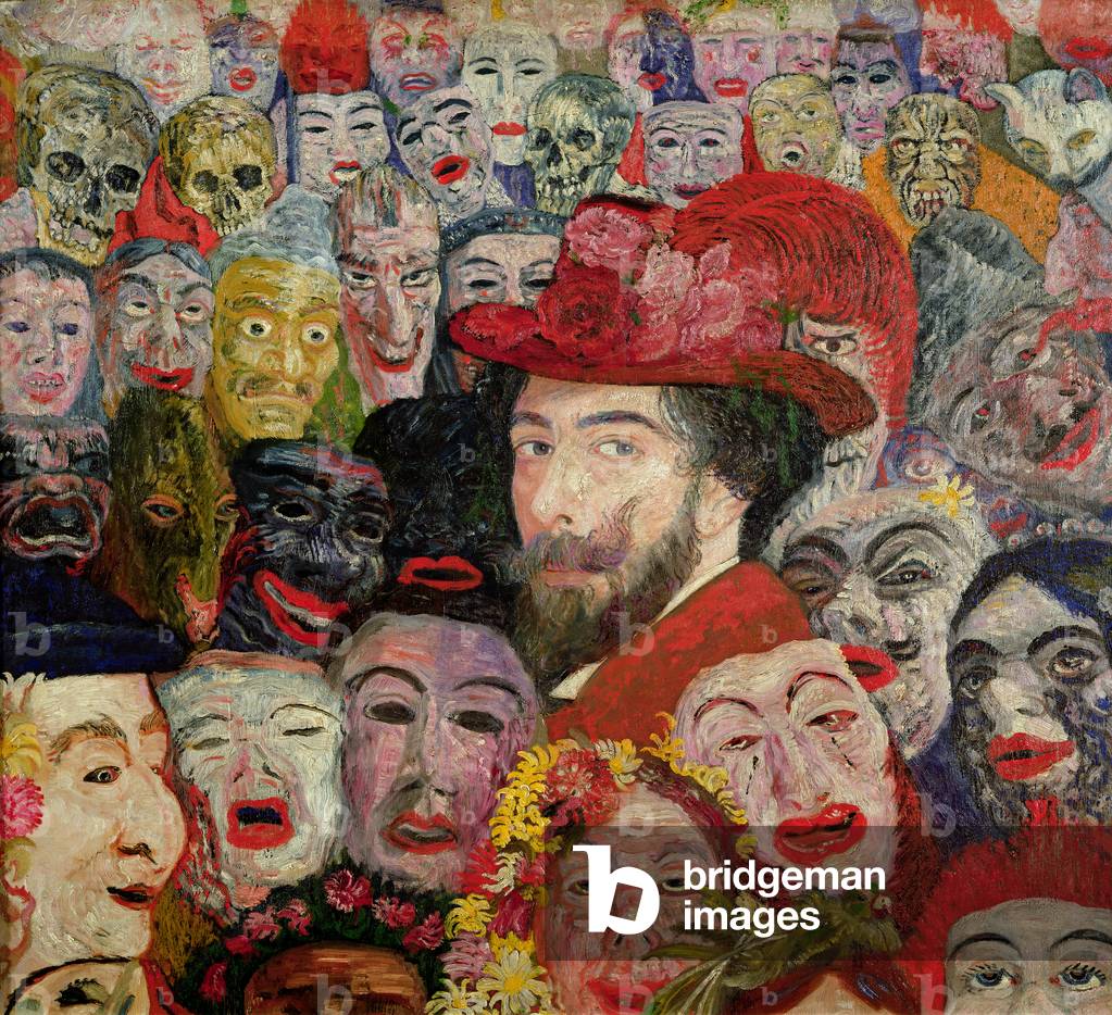 <p><em>Portrait of the Artist Surrounded by Masks</em><span>, </span></p><p><span>James Ensor,</span></p><p><span> Early Expressionism</span></p>