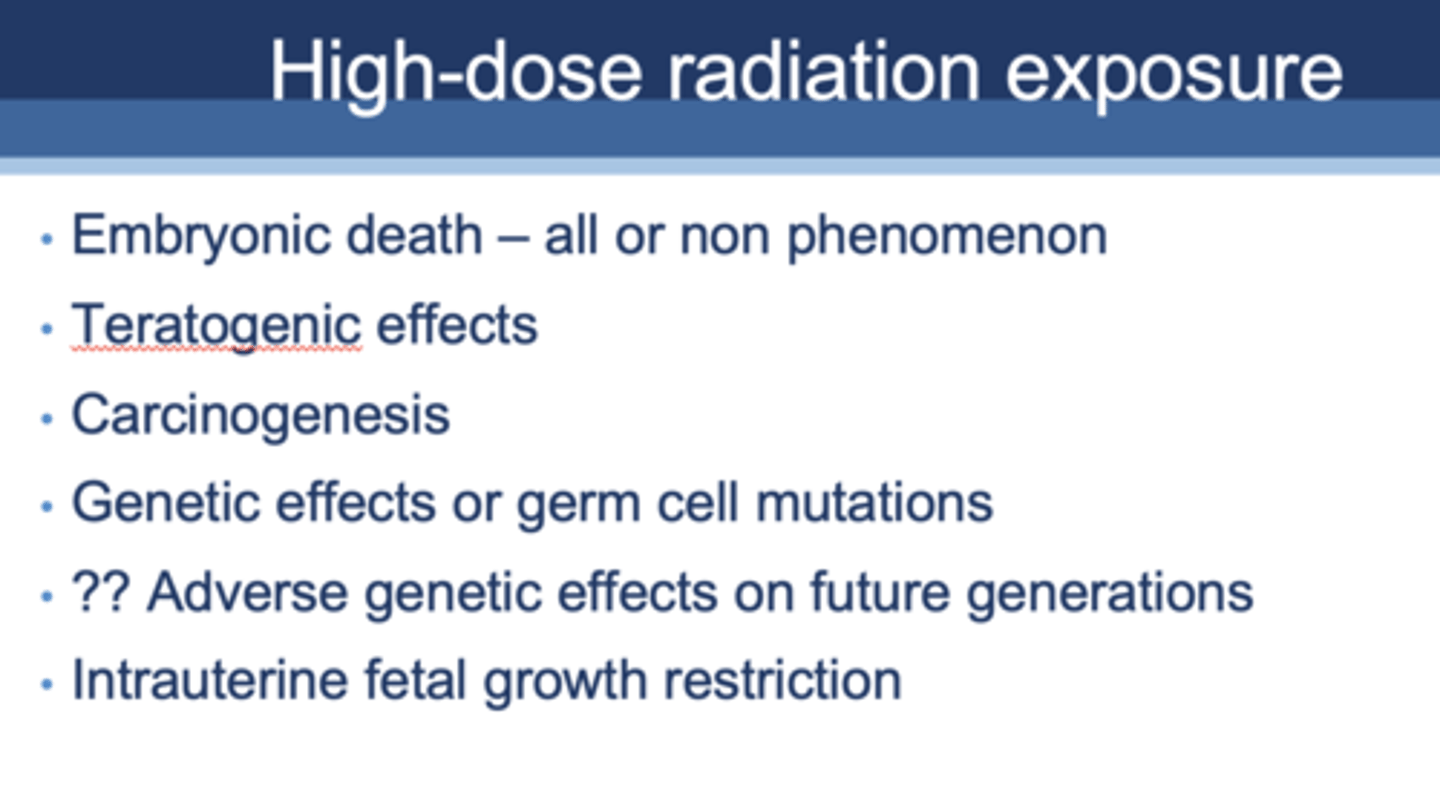 <p>High-dose radiation exposure</p>