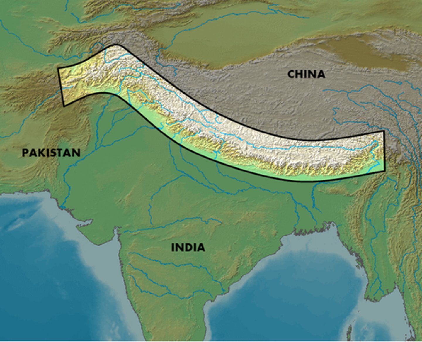 <p>These mountains separate India from China and are the tallest in the world.</p>