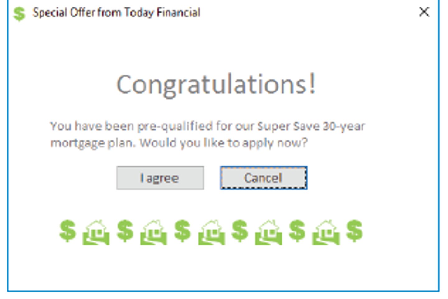 <p>pop-up ad</p>