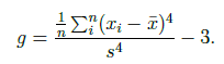 <p>jak moc jsou hodnoty namačkané ve středu (jak moc se hodnoty točí okolo průměru)</p><p>na rozdíl od šikmosti (která nás zajímá u nesymetrických rozdělení) nás špičatost zajímá u symetrických rozdělení</p><p>značí se g </p><p>ve vzorci se odečítá číslo 3, aby hodnotám, které pocházejí z normálního rozdělení náležela v průměru výběrová špičatost 0 (normální rozdělení by jinak mělo špičatost 3) =&gt; díky tomu špičatost značí, o kolik je tvar sledovaného znaku špičatější než normální rozdělení</p><p>g &lt; 0 =&gt; málo špičaté, placatější než normální rozdělení <br>g &gt; 0 =&gt; hodně špičaté, špičatější než normální rozdělení</p><p>pokud jsou hodnoty hodně k minimu a maximu než k průměru, bude špičatost hodně záporná</p><p>protějšek teoretické špičatosti, která analogickým způsobem popisuje tvar grafu hustoty pravděpodobnosti náhodné veličiny</p>