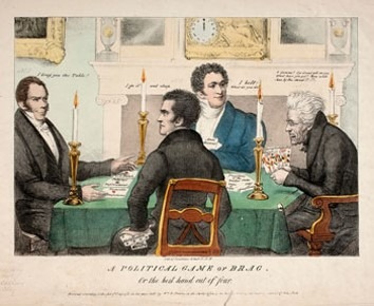 <p>The first presidential nominating convention held by a major political party. <br><br>Held in Baltimore, Maryland for the presidential election of 1832, it was organized by Andrew Jackson's Democratic Party and his "kitchen cabinet" to help determine a running mate for Jackson's reelection. <br><br>The convention selected Martin Van Buren.</p>