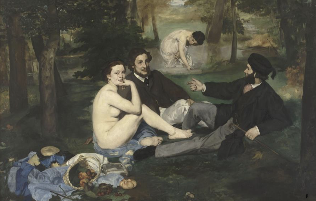<p><span>Le Déjeuner sur l’herbe (Luncheon on the grass), </span>Edouard Manet 1863</p>