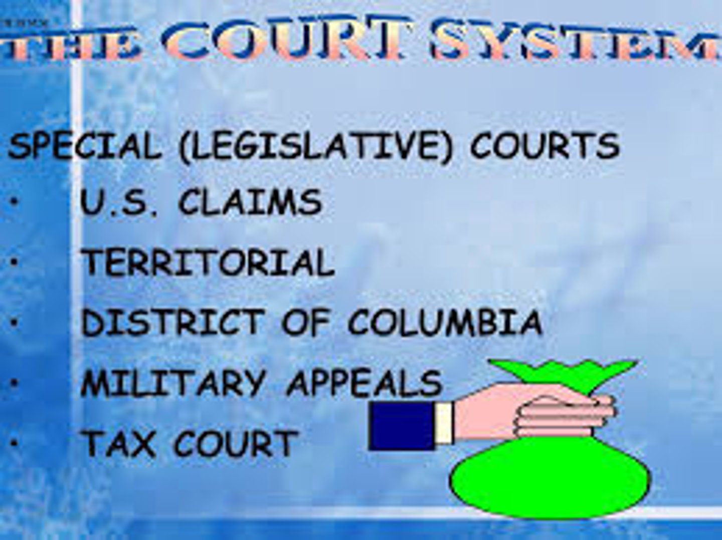 <p>Courts created by Congress for a specialized purpose with a narrow range of authority.</p>