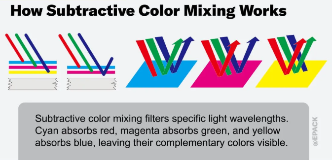 <p>When we perceive an object as a particular color, it is because the color is NOT __________. </p><p>If an object absorbs a given color of light and reflects all others, our brain mixes these _____________ _______________ and we perceive the ________________ _________ of the frequency that was absorbed.</p>