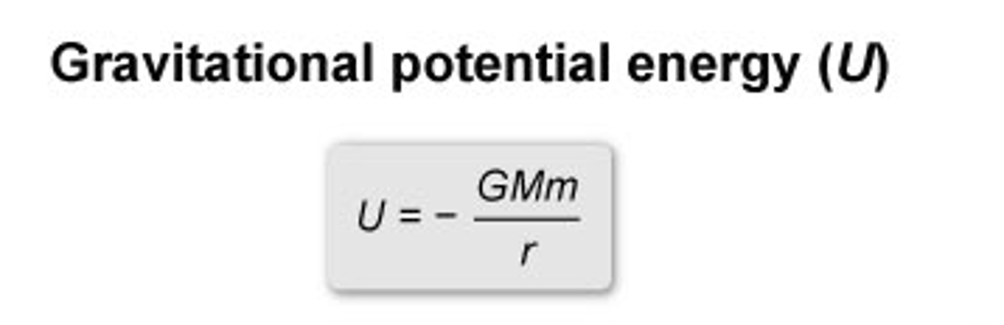 <p>E = -GMm/r</p>