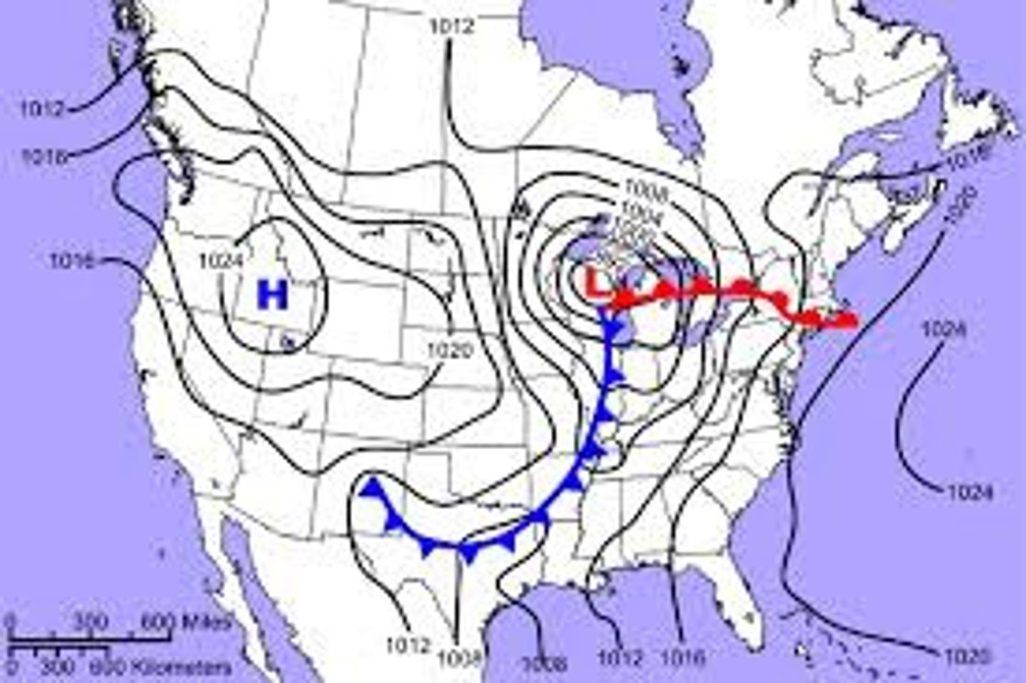 <p>Map displaying lines that connect points of equal value; for example, a map showing elevation levels.</p>