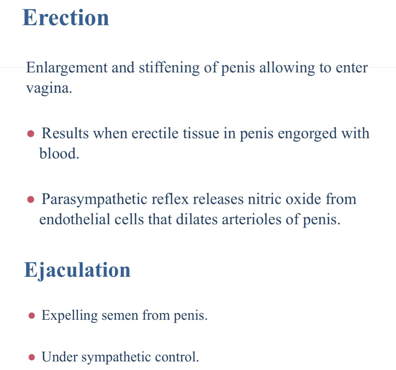 <p>The expelling of semen from the penis</p>