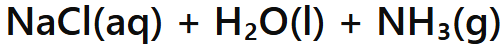 <p>Salt + Water + Ammonia Gas</p>